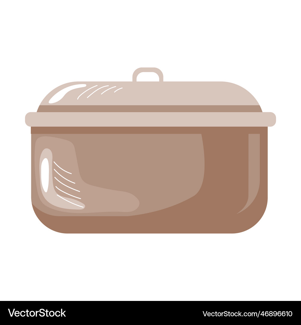 Kitchen saucepan with lid utensil and tool Vector Image
