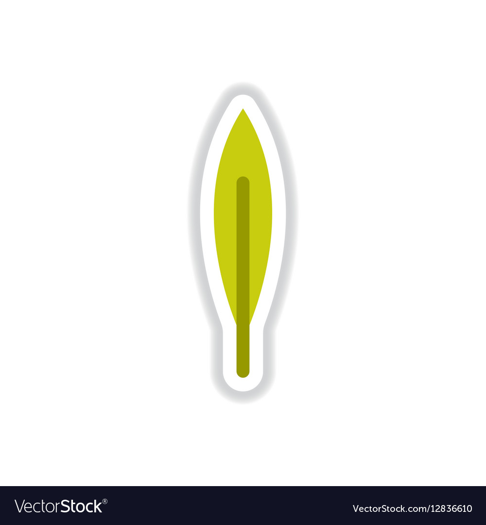 Label with leaf shadow icon design