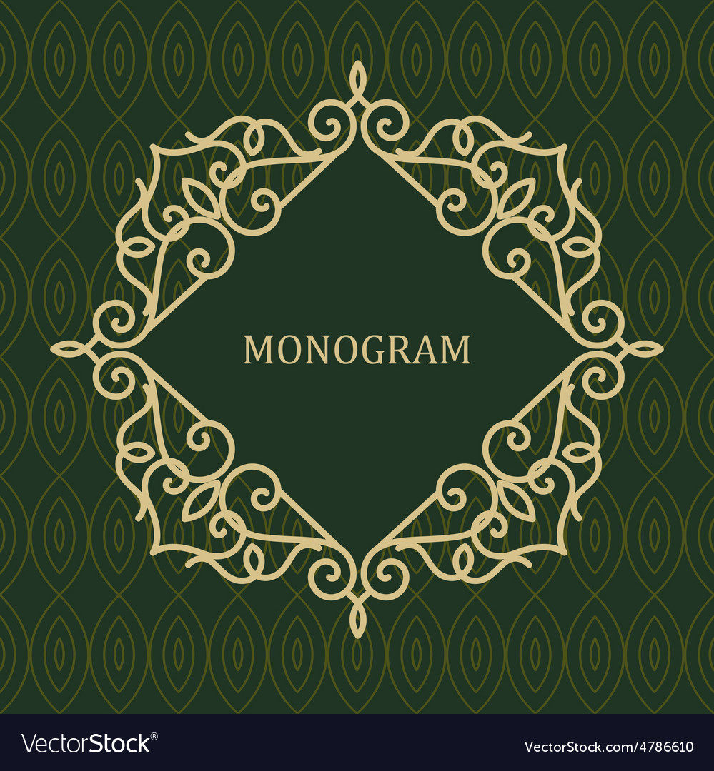 Line frame for monogram