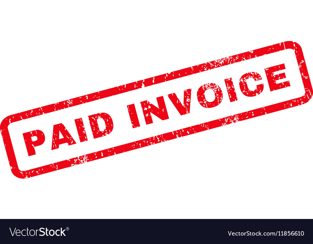 Paid invoice rubber stamp Royalty Free Vector Image