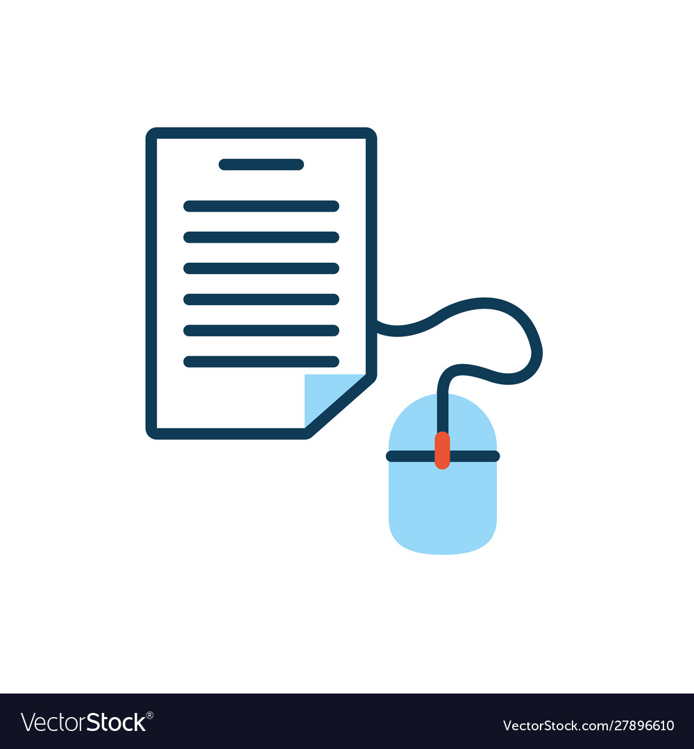 Paper document file with mouse computer