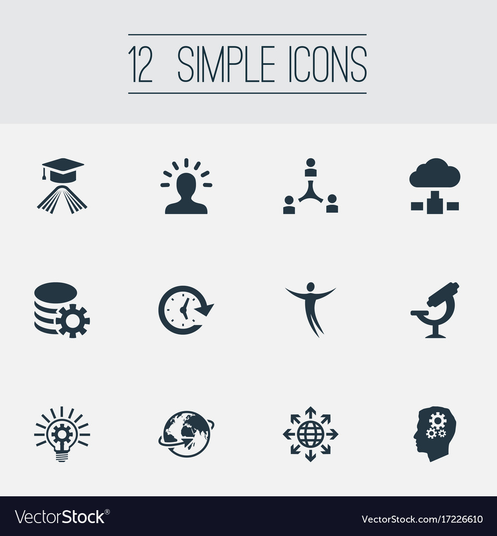 Set of simple solution icons