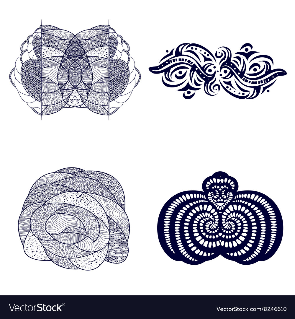 Set with design elements