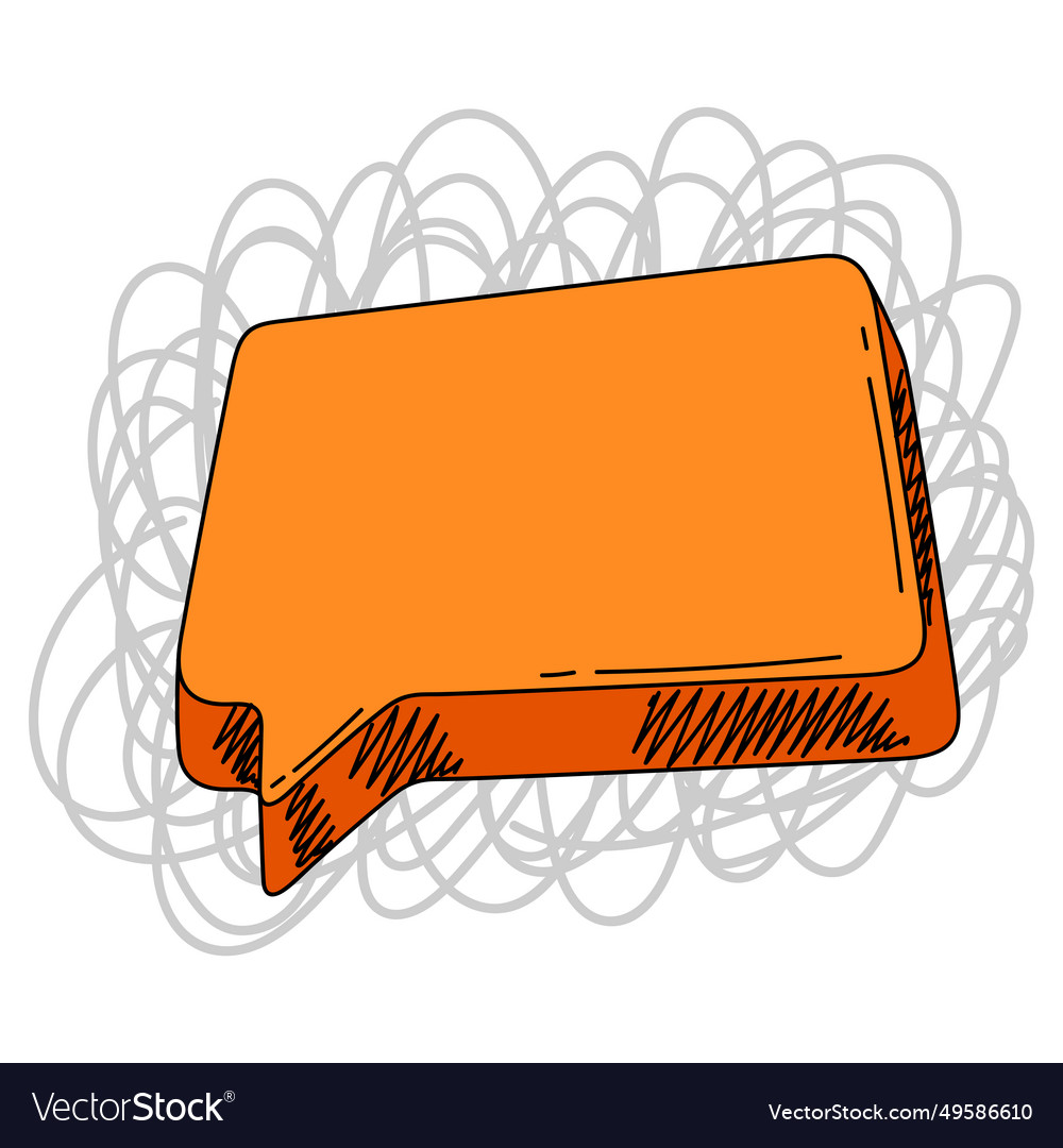 Sketch speech bubble image for design vector image Sketch speech bubble image for design