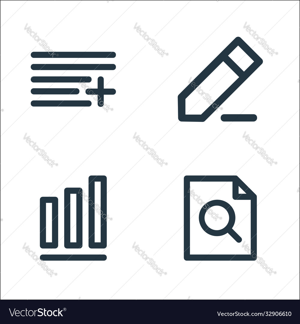 User interface line icons linear set quality