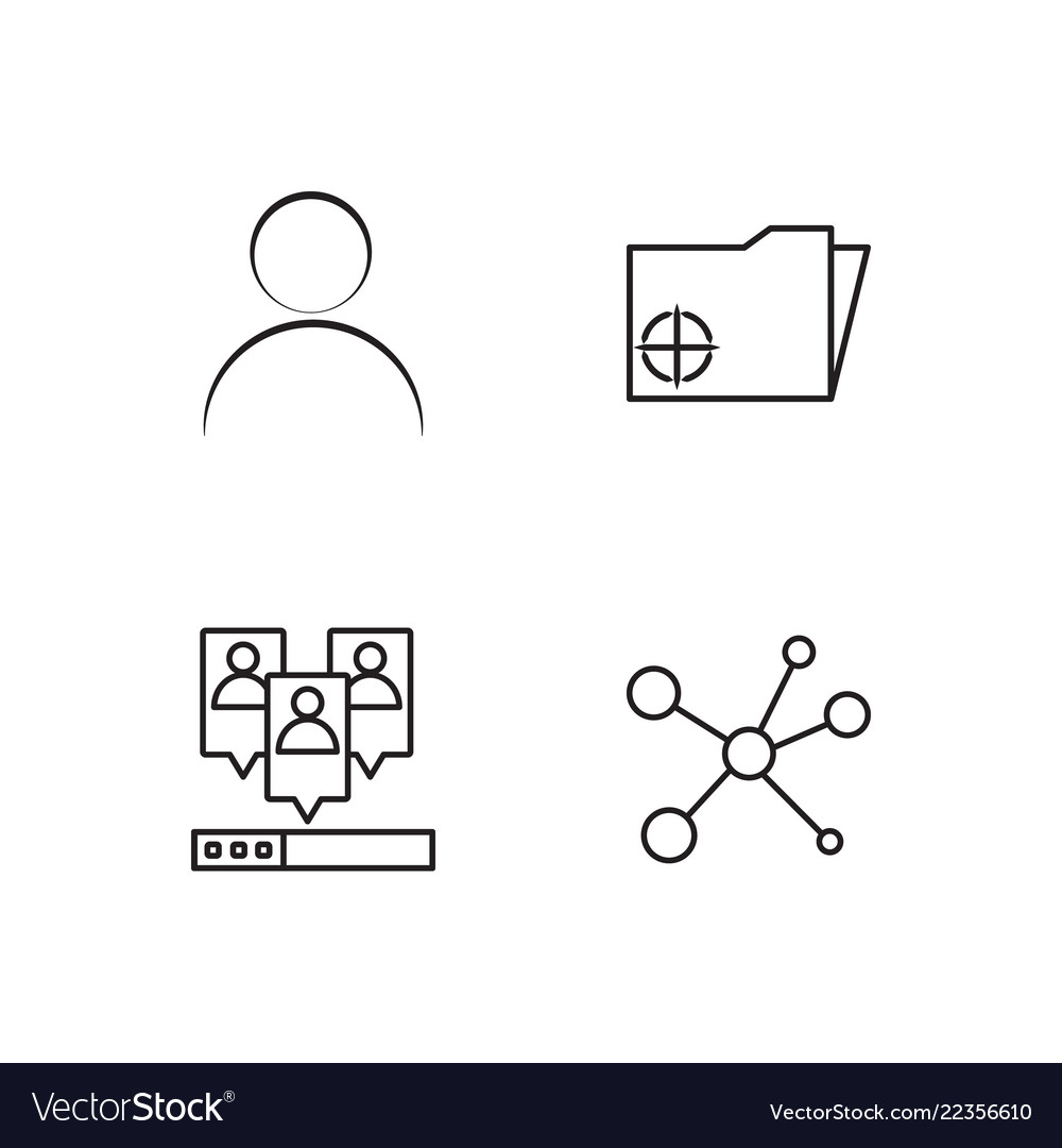Web simple outlined icons set vector image Web simple outlined icons set