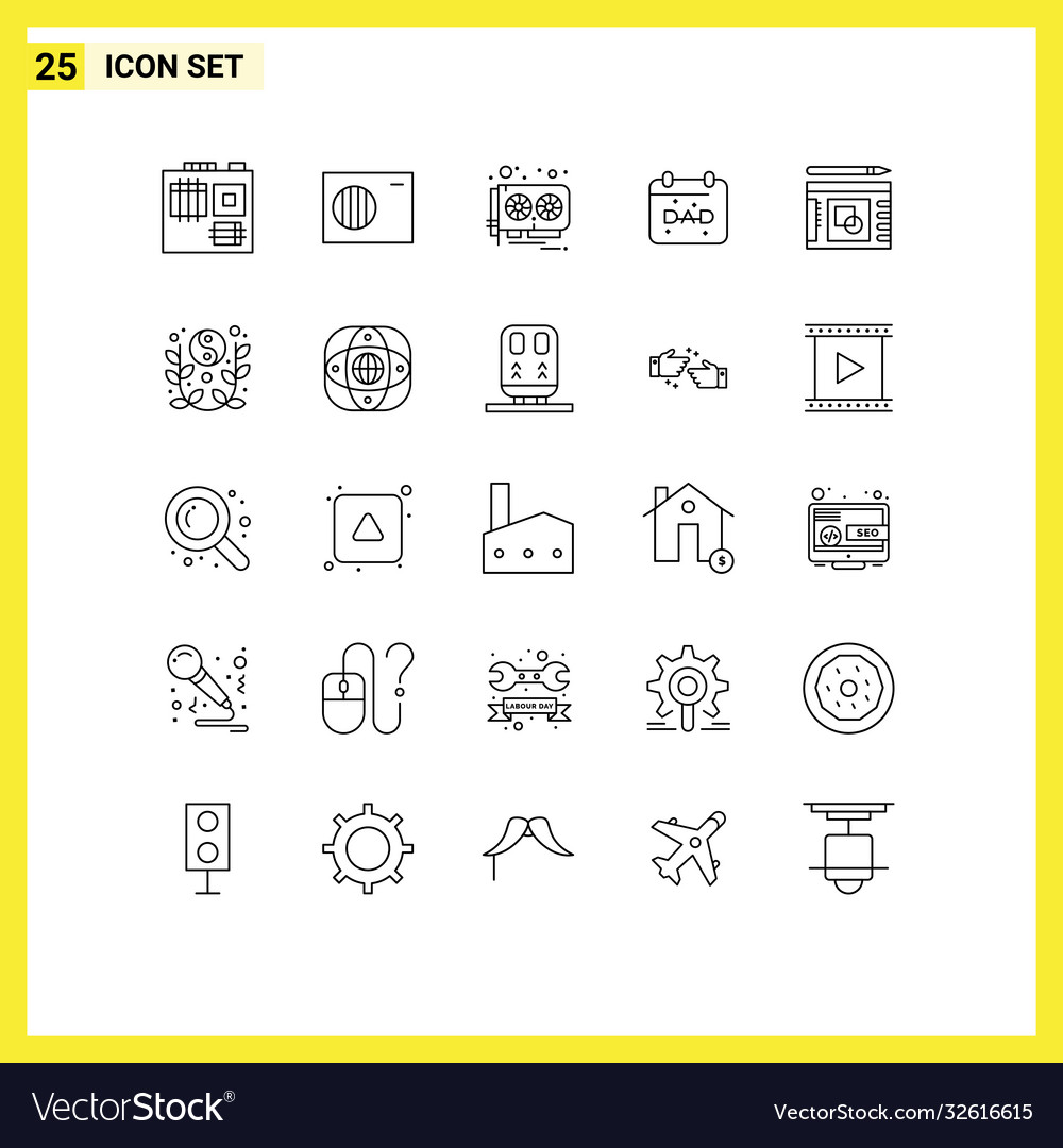 25 universal lines set for web and mobile