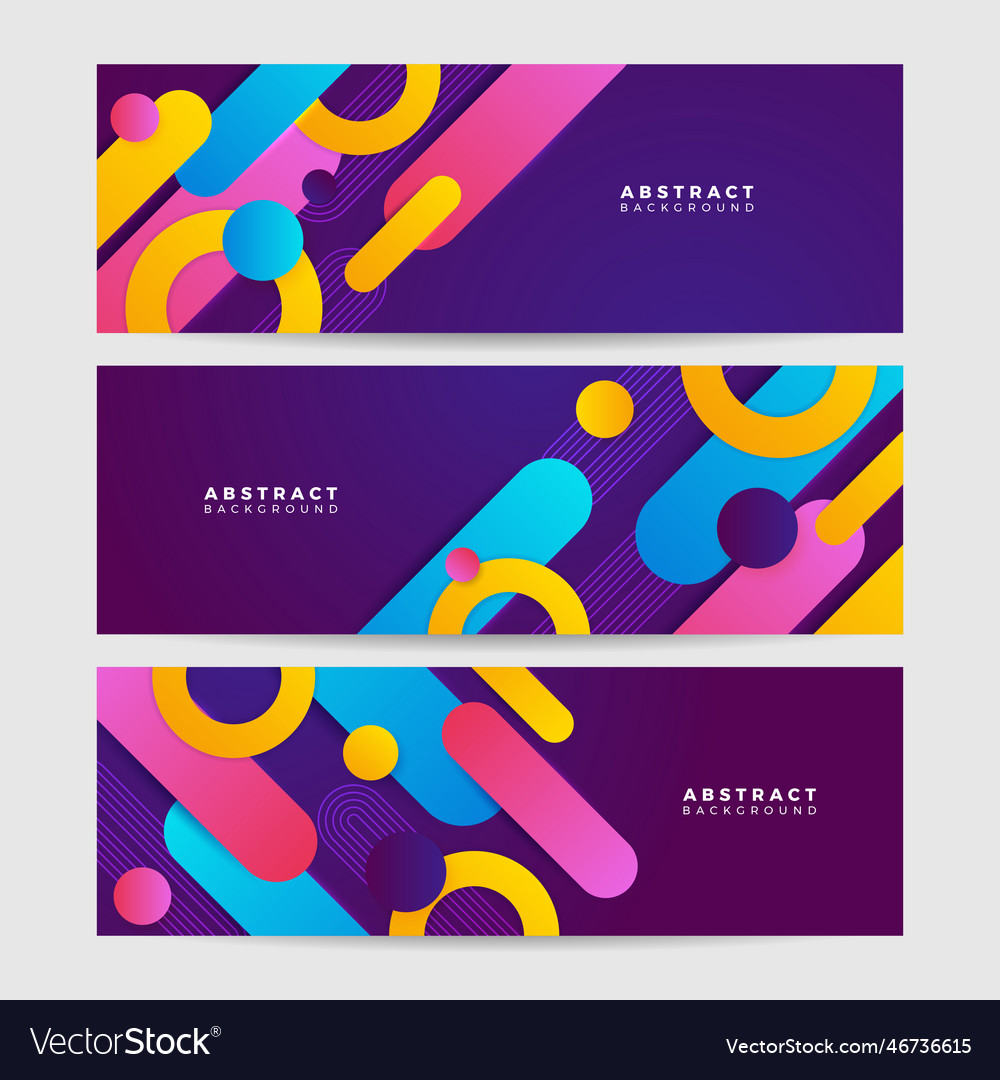 Abstract colorful banner background dynamic Vector Image Abstract colorful banner background dynamic