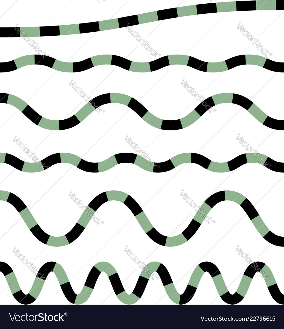 Abstract laces dashed lines with different