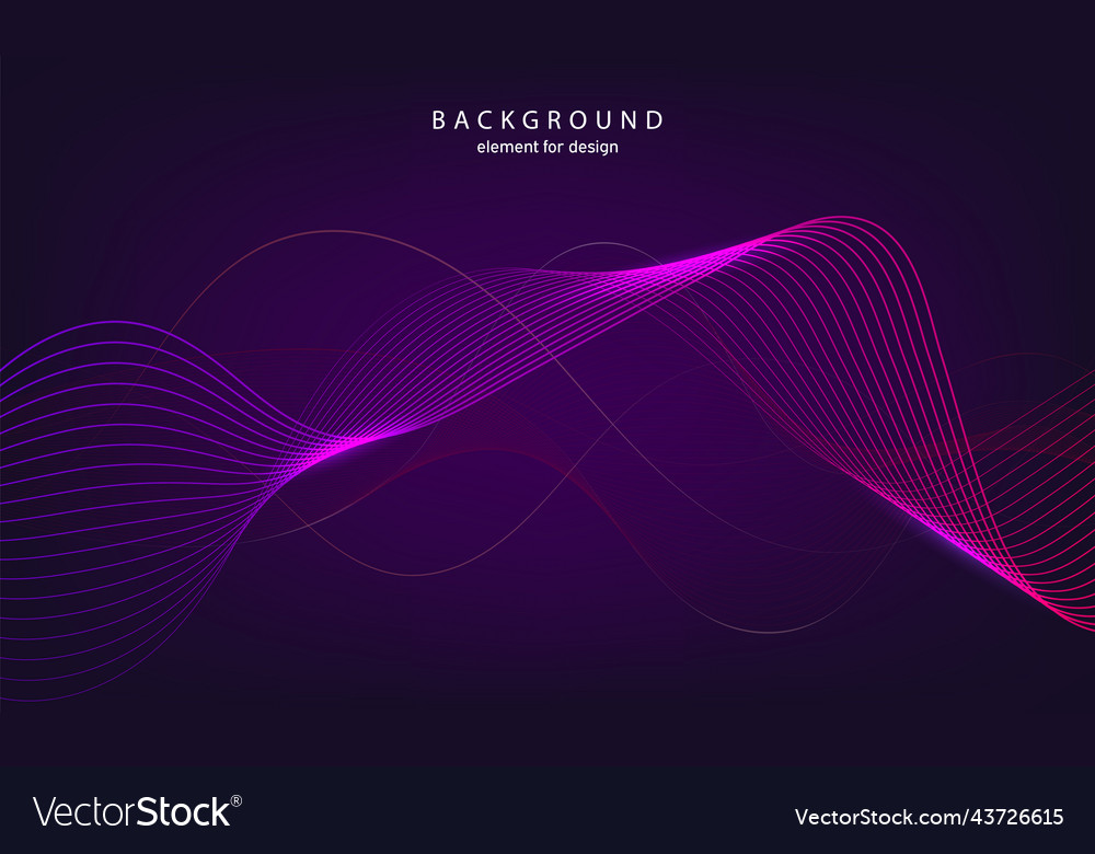 Abstract wave background element for design vector image Abstract wave background element for design