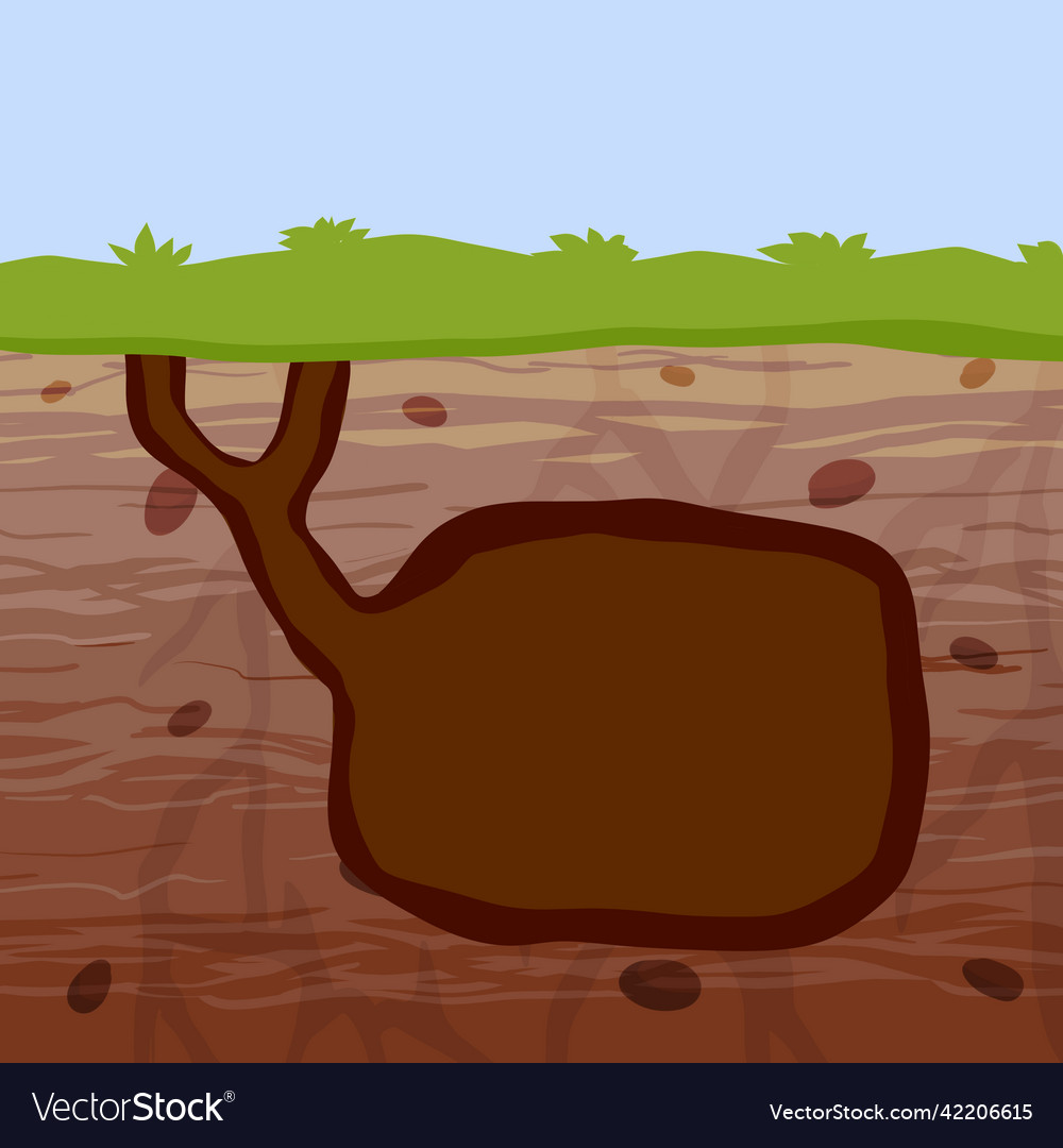 Animal hole and burrow scheme of hiding