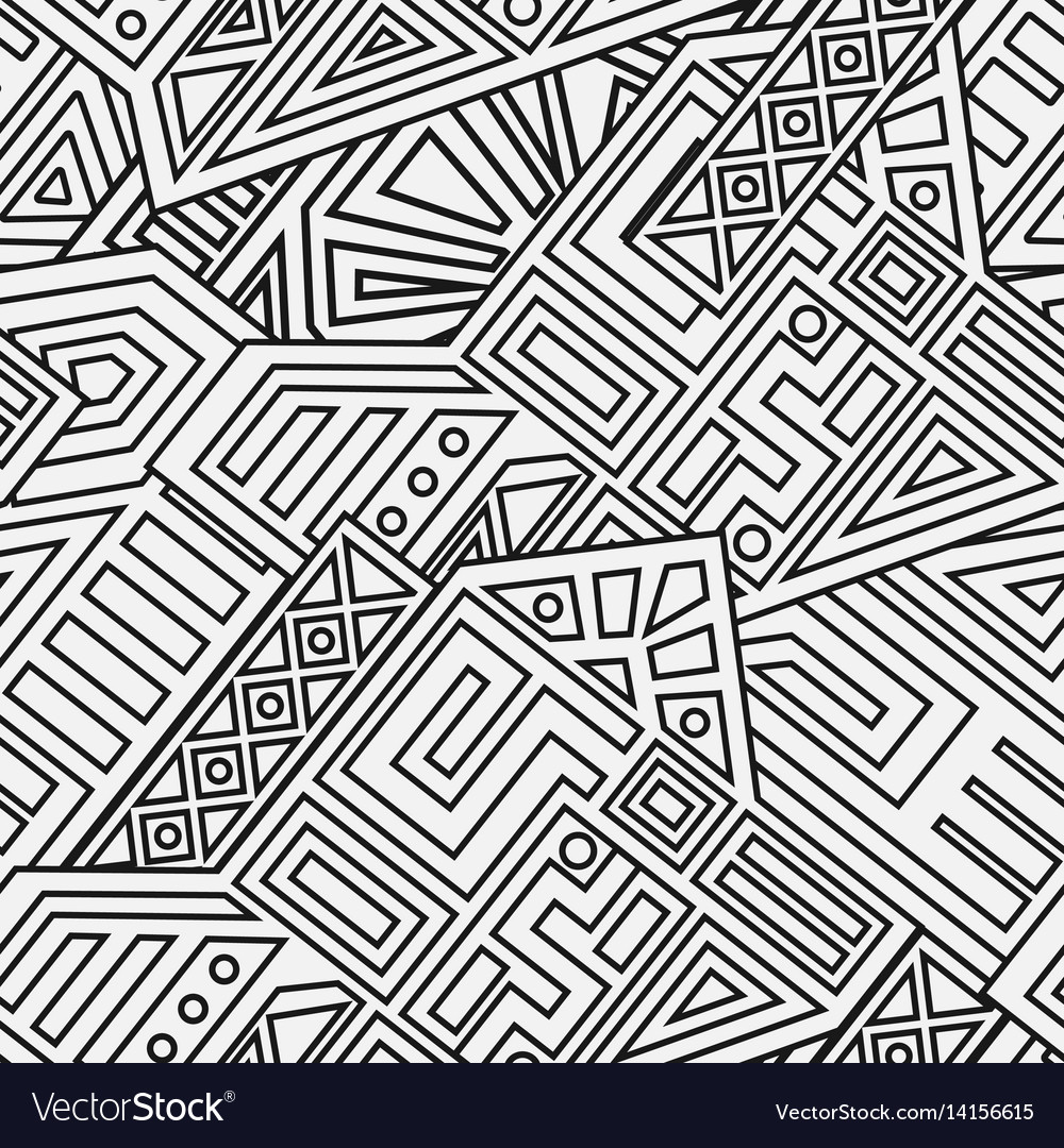 Aztec seamless pattern Royalty Free Vector Image