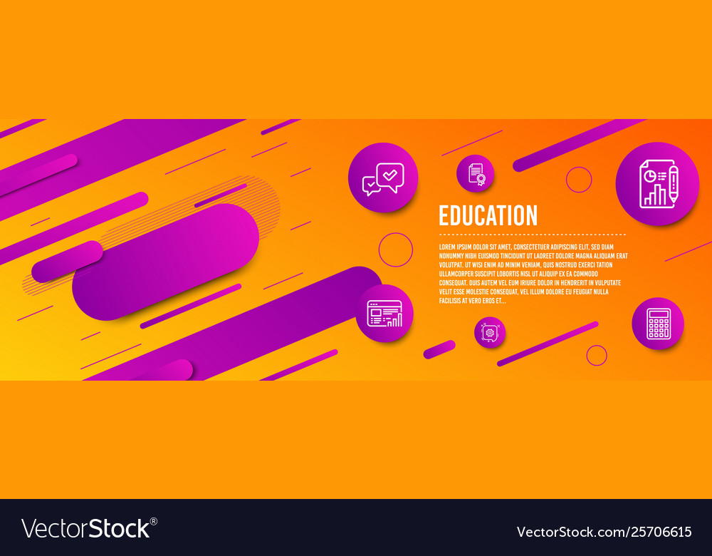 Certificate web report and document icons vector image Certificate web report and document icons