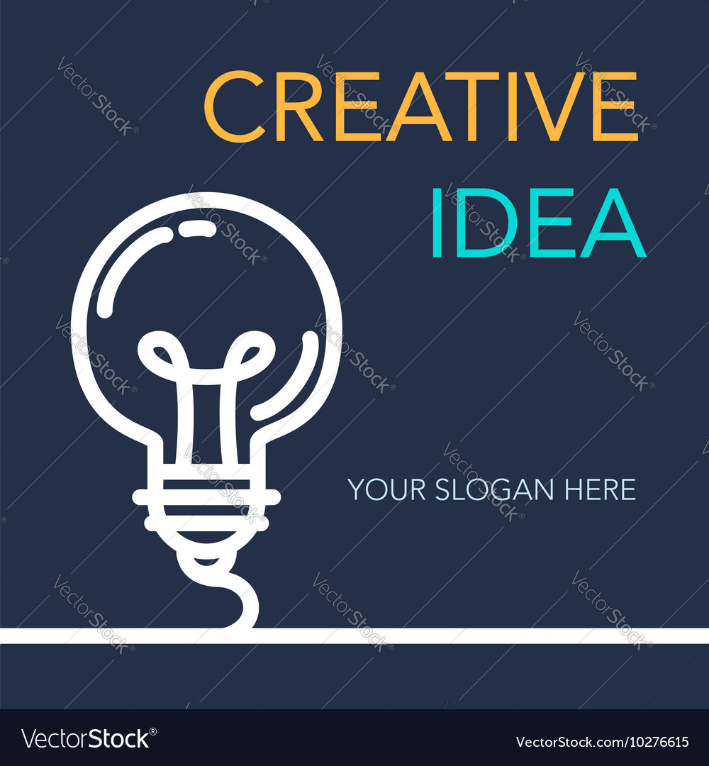 Creative success idea banner Royalty Free Vector Image