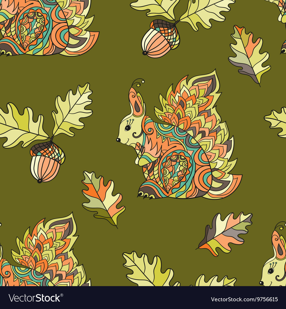 Entangle forest seamless pattern