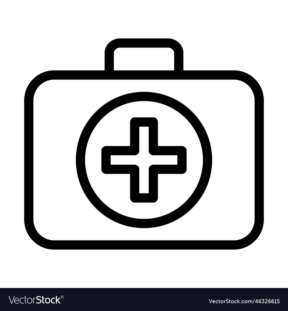 First aid kit thick line icon for personal