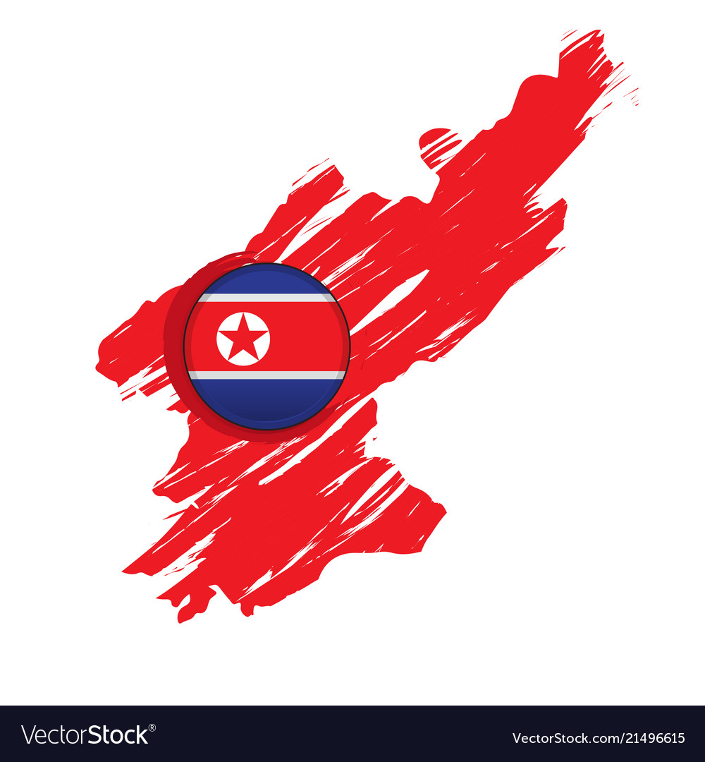 Map of north korea with a label