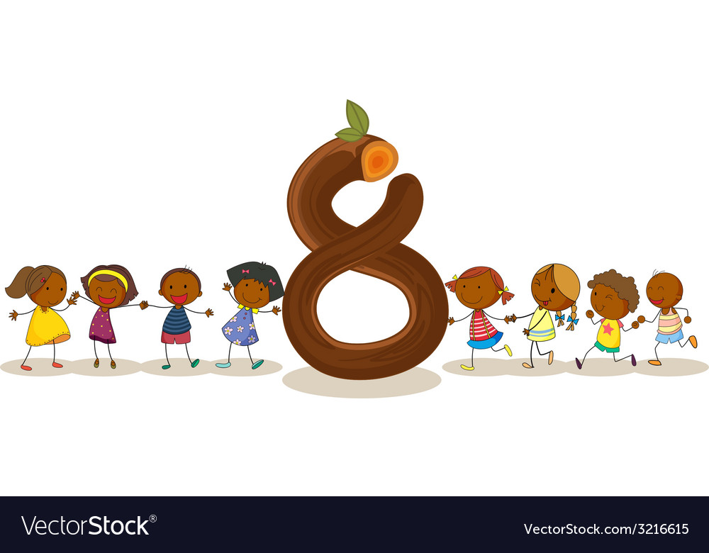 8 число рабочий. Number 8 background
