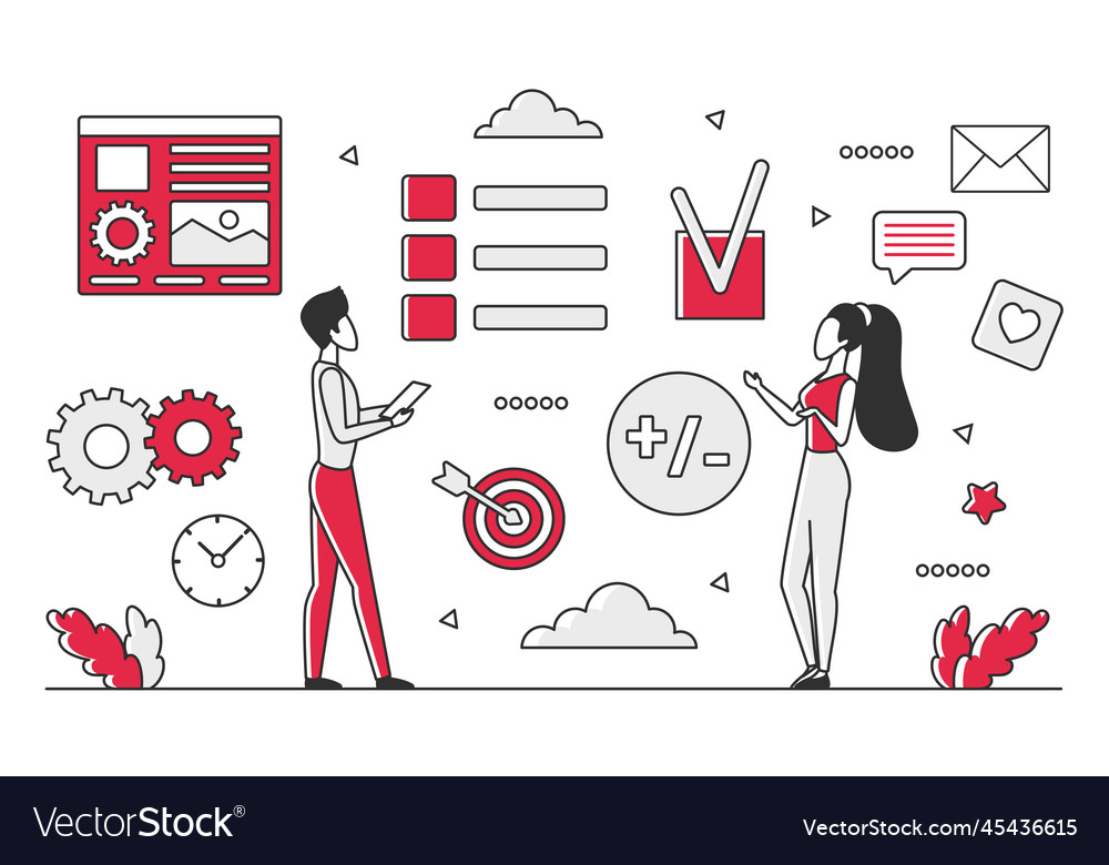 Project planning program Royalty Free Vector Image