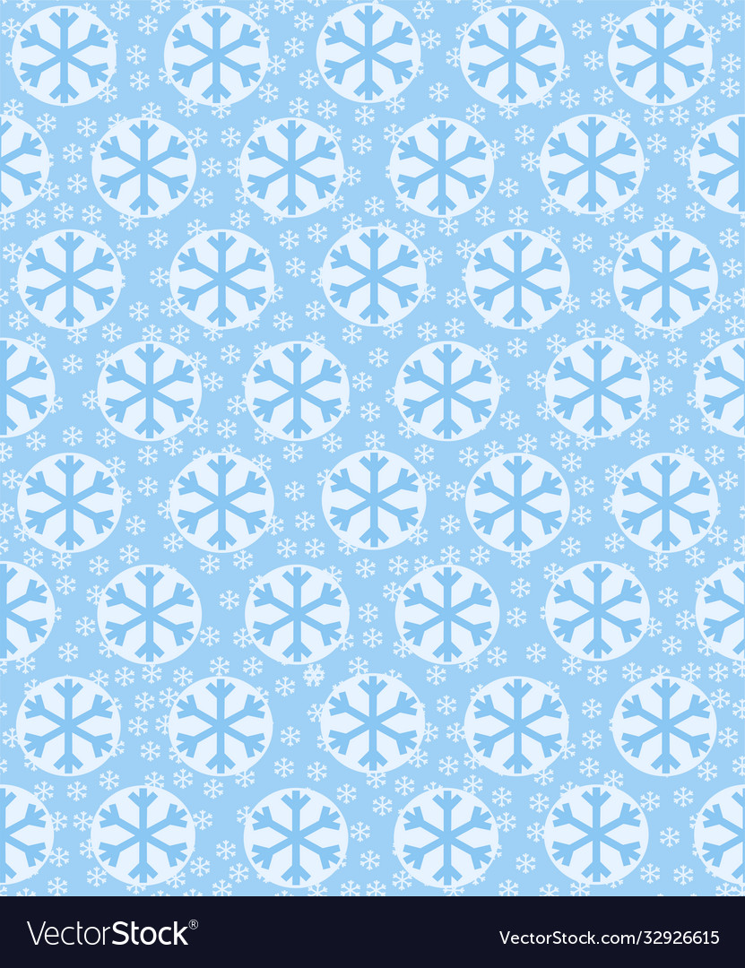Seamless repeating pattern snowflakes