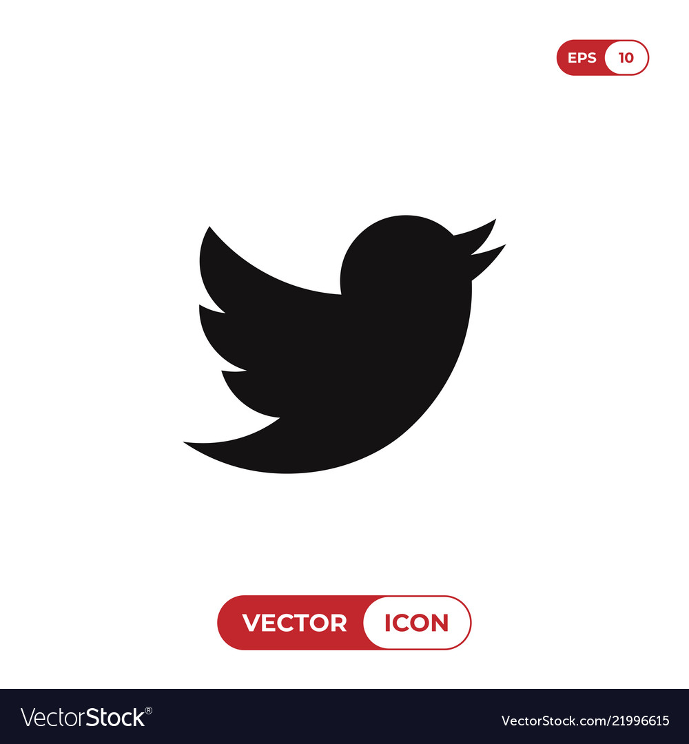 Twitter bird logo icon social media symbol Vector Image