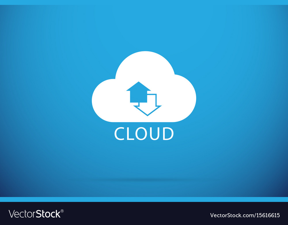 Up and down arrows in cloud backup concept