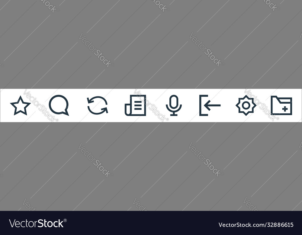 Benutzeroberfläche Linie Icons lineare eingestellte Qualität