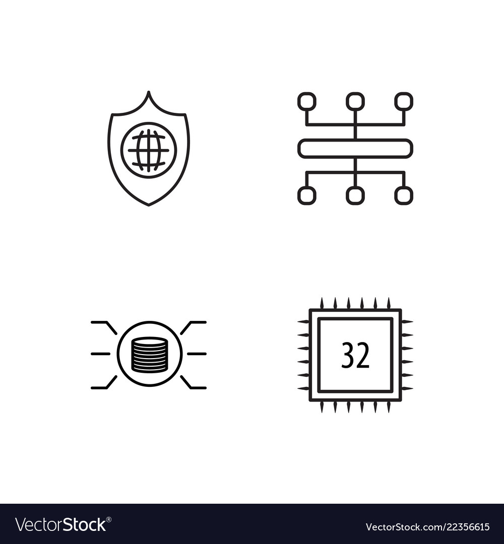 Web simple outlined icons set