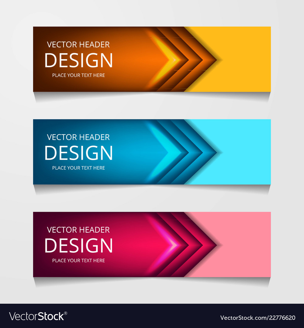 Abstract web banner design template collection