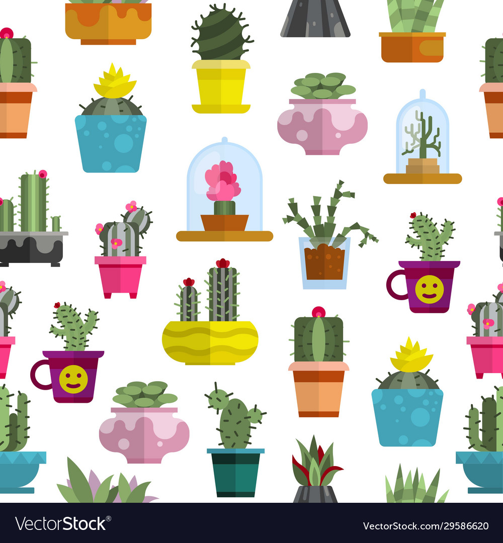 Cute Cartoon Cactus Pattern