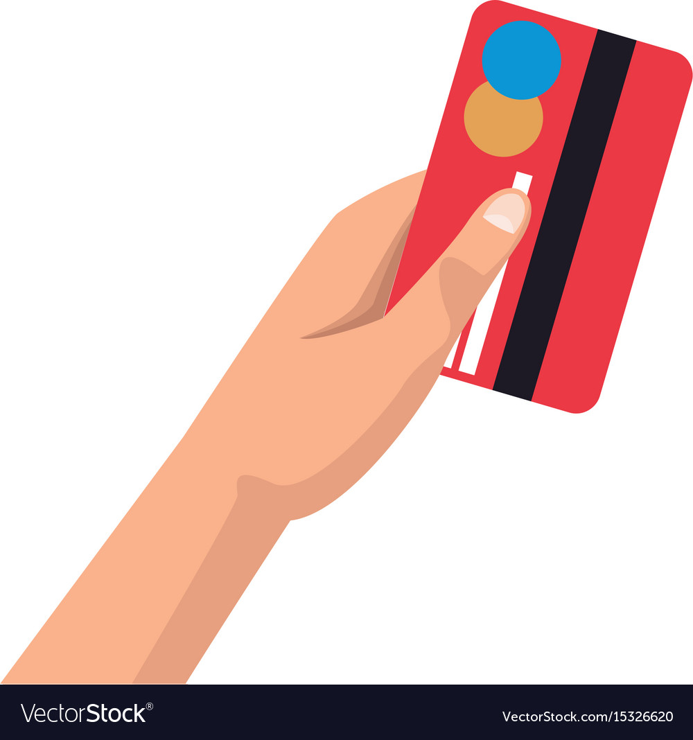 Hand with credit card payment financial concept