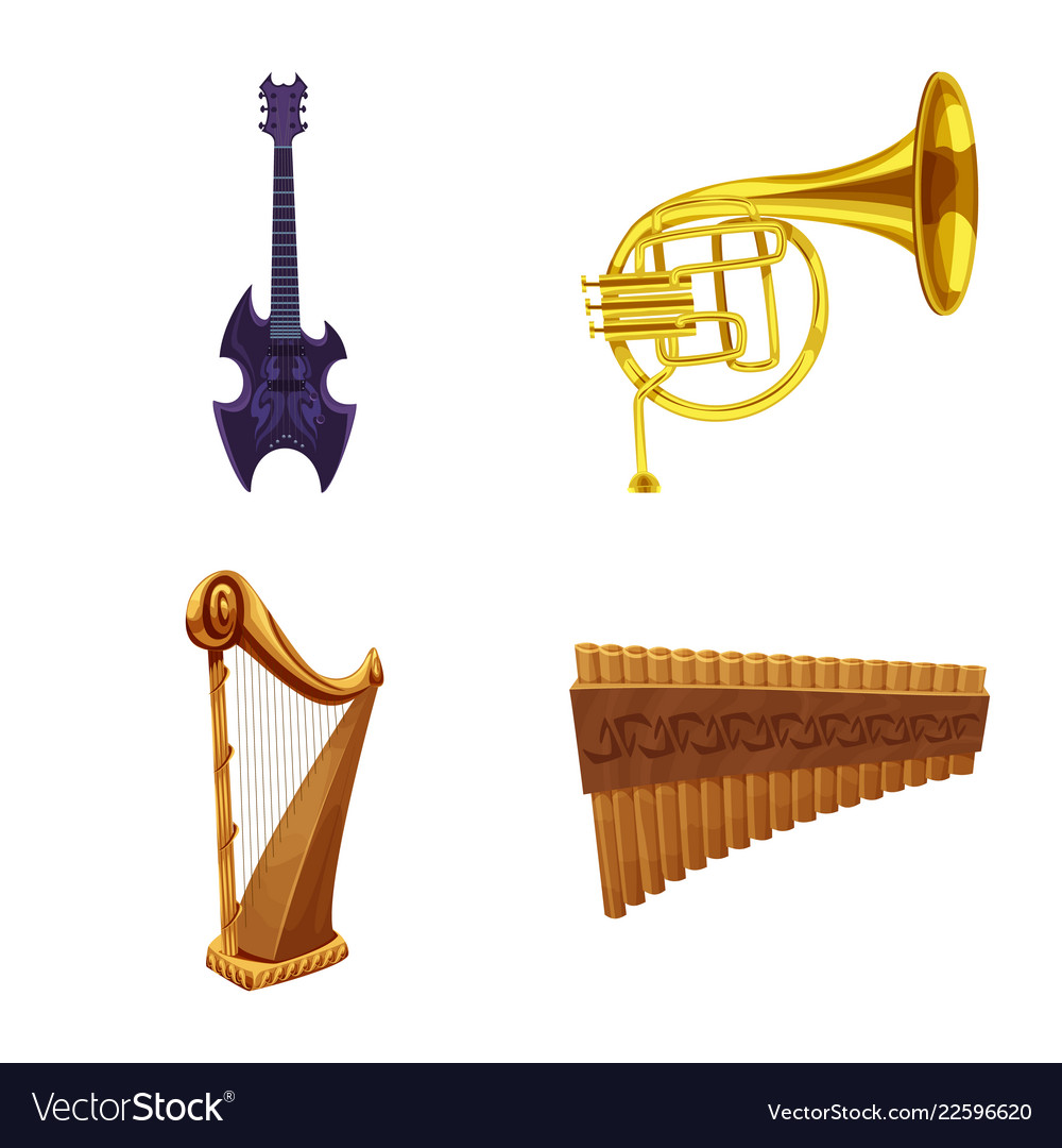 Isolated object of music and tune sign collection vector image Isolated object of music and tune sign collection