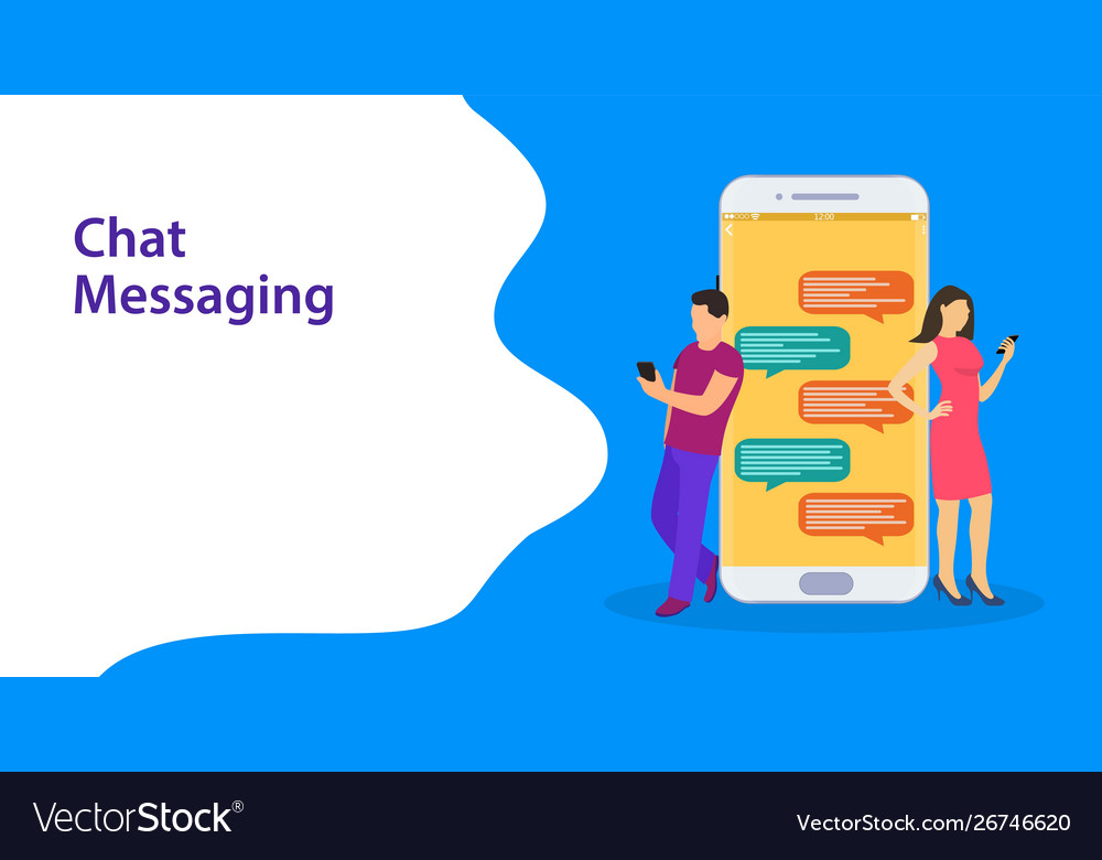 Landing page template chat messaging