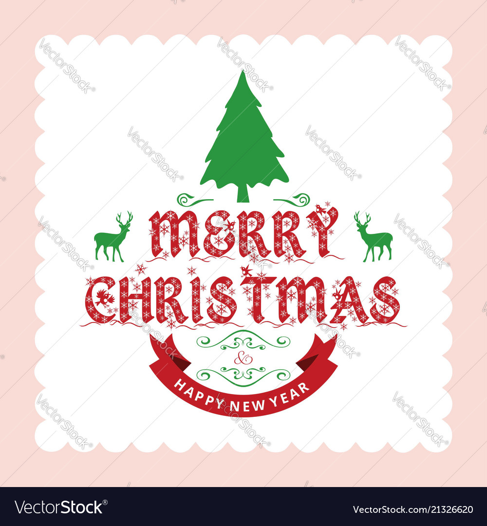 Merry chrsimtas with light background vector image Merry chrsimtas with light background