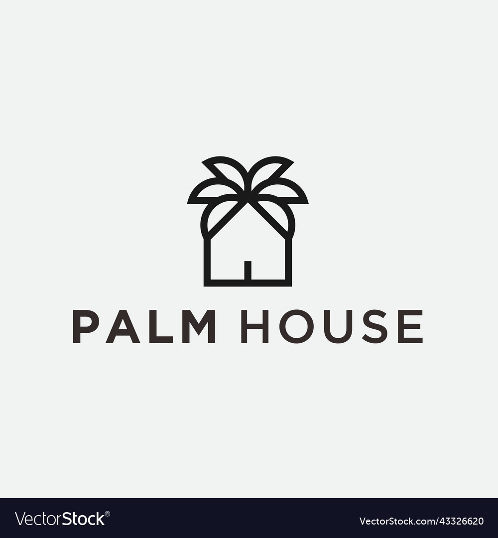 Palm house logo icon design vector image Palm house logo icon design