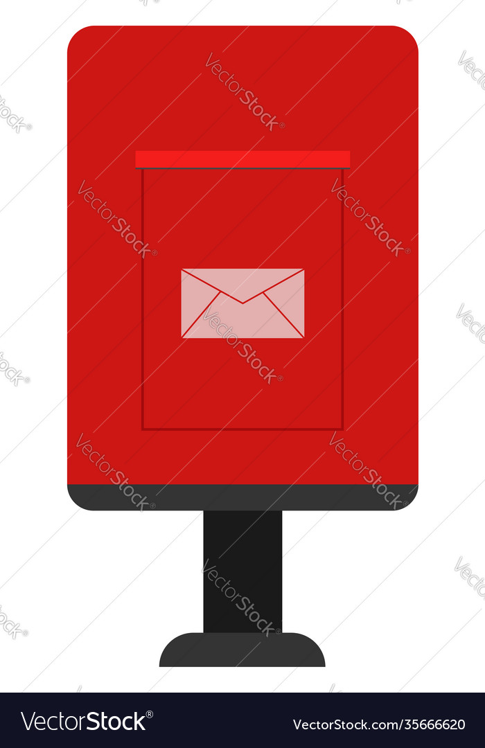 Red letterbox on a white background