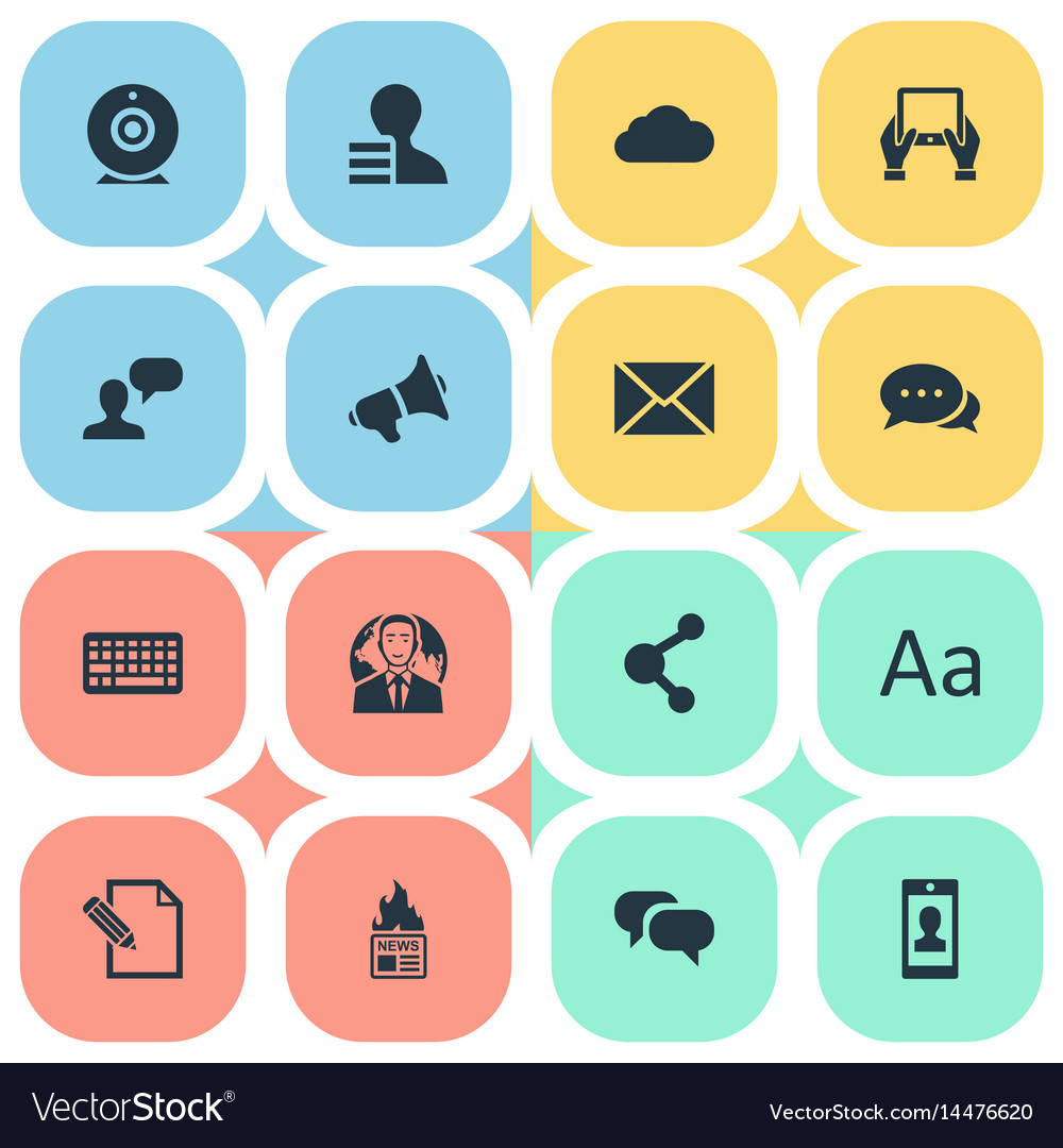 Set of simple user icons