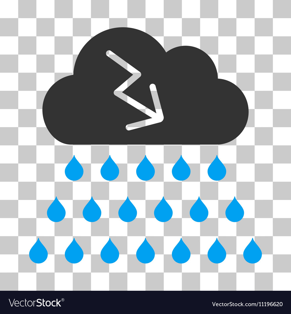 Thunderstorm rain cloud icon Royalty Free Vector Image