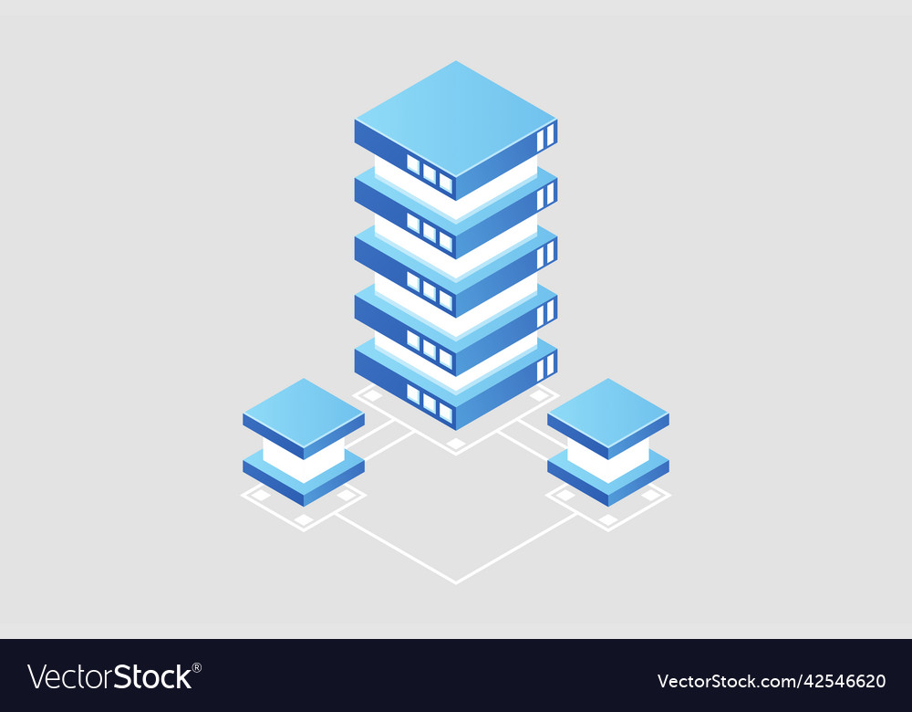 Transfer of user data to the server data flow Vector Image