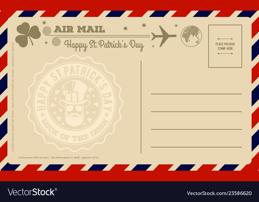 Vintage saint patricks day postcard