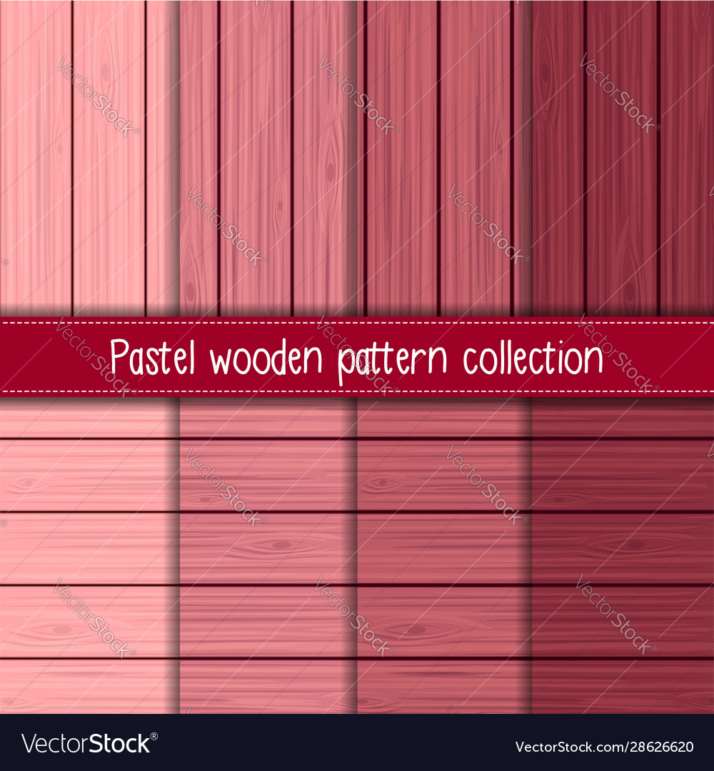 Wooden pattern collection Royalty Free Vector Image