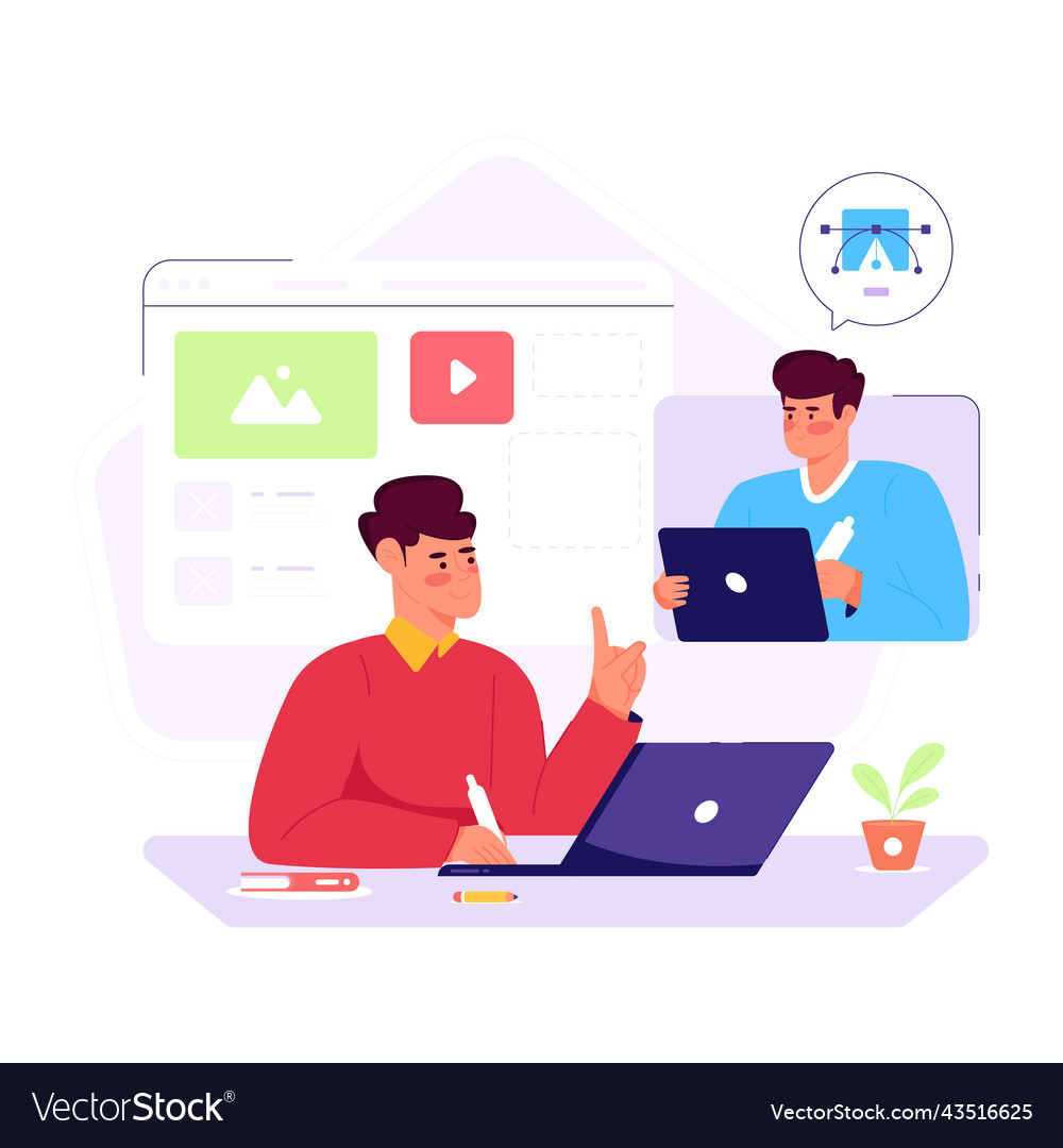 A customizable flat of web designing