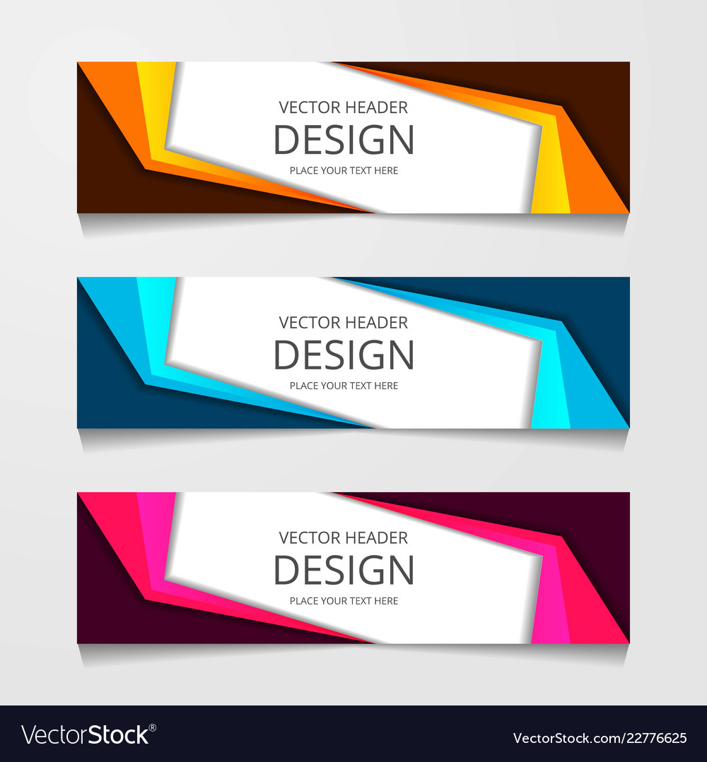 Abstract web banner design template collection vector image Abstract web banner design template collection