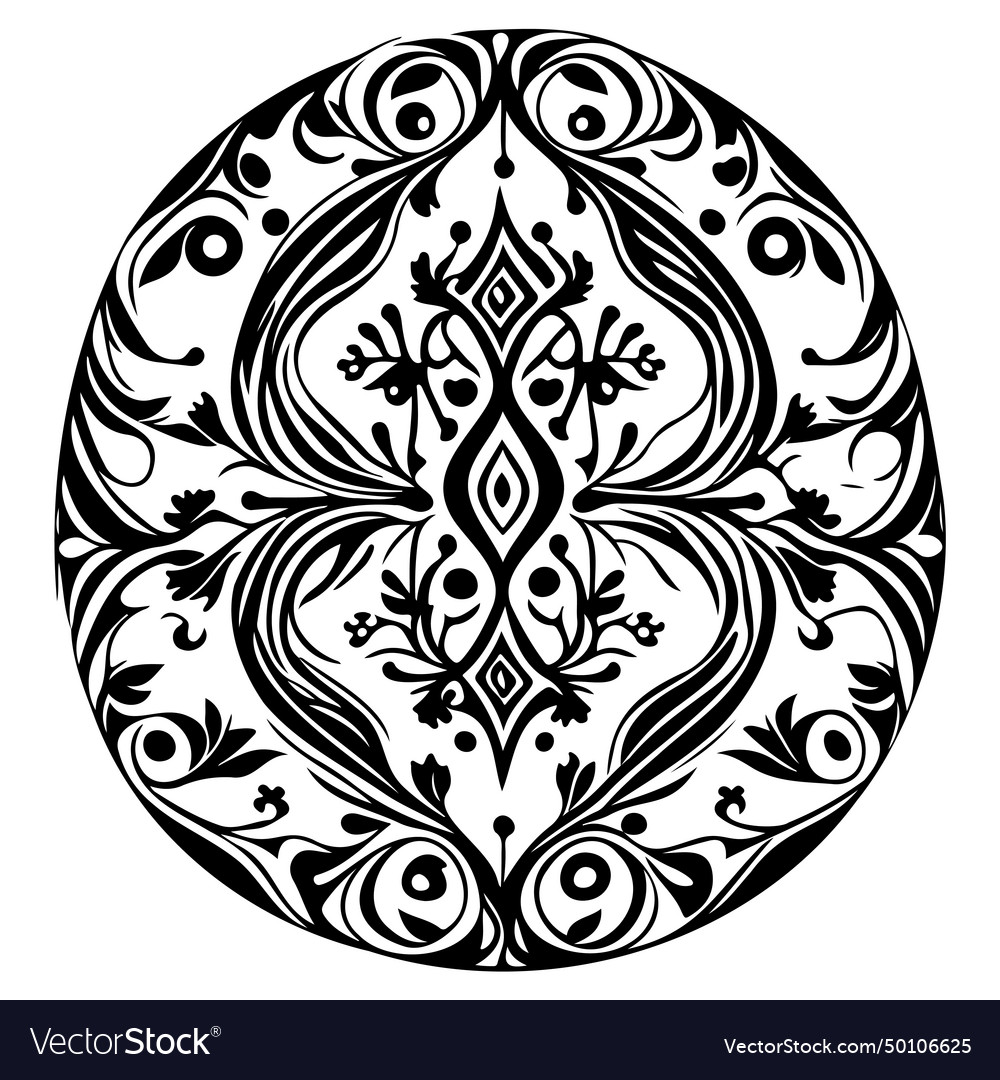 Batik pattern ornament design element Royalty Free Vector