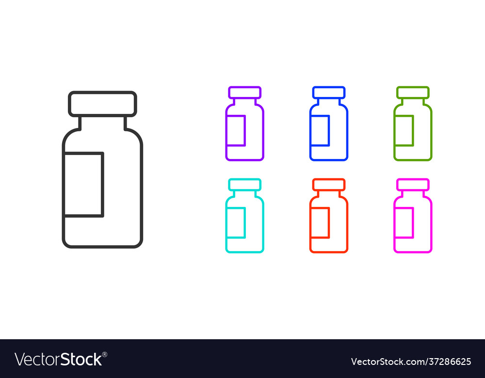 Black line test tube and flask chemical laboratory