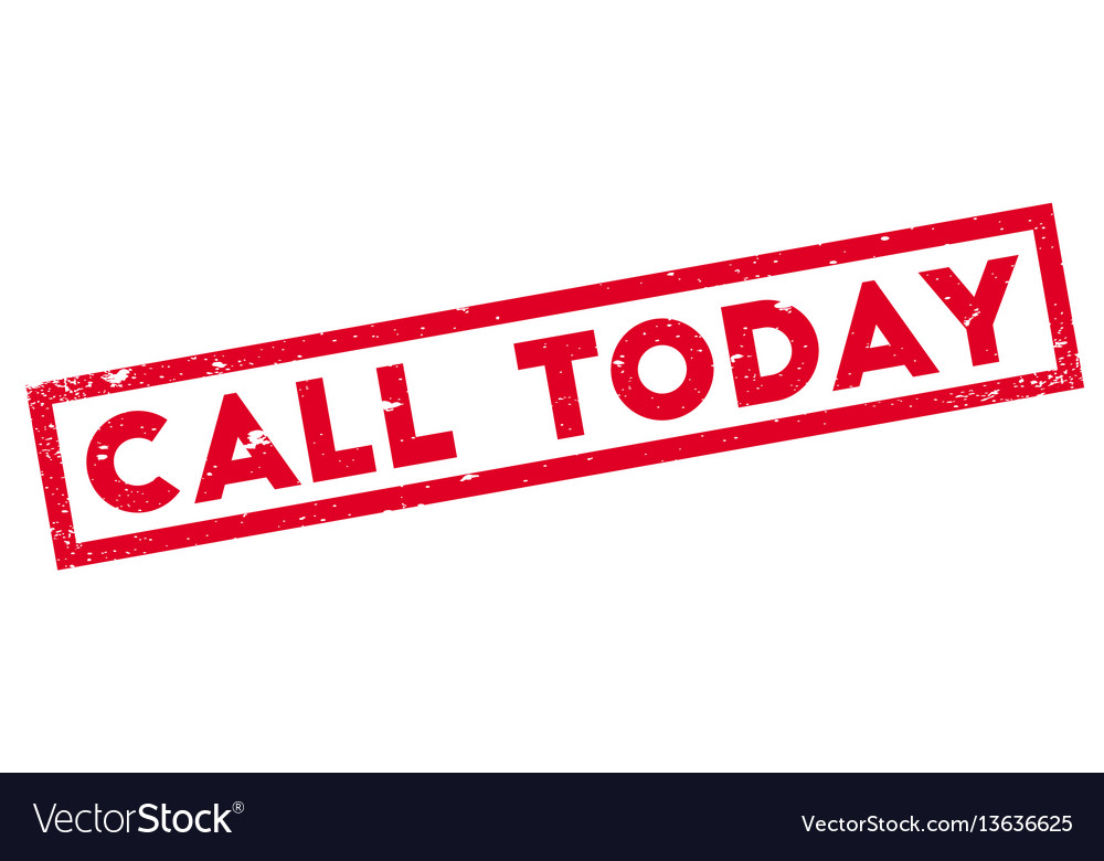 Call today rubber stamp Royalty Free Vector Image