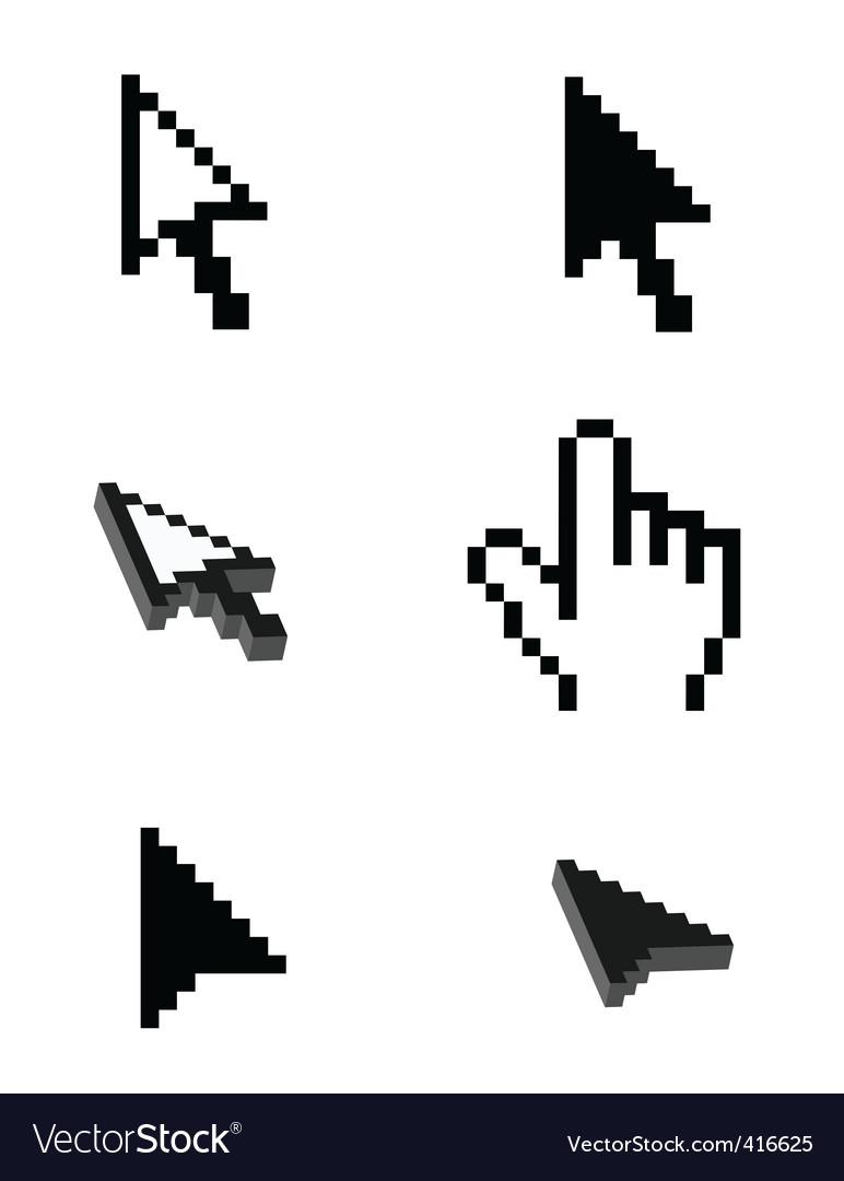 Computer cursor Royalty Free Vector Image - VectorStock