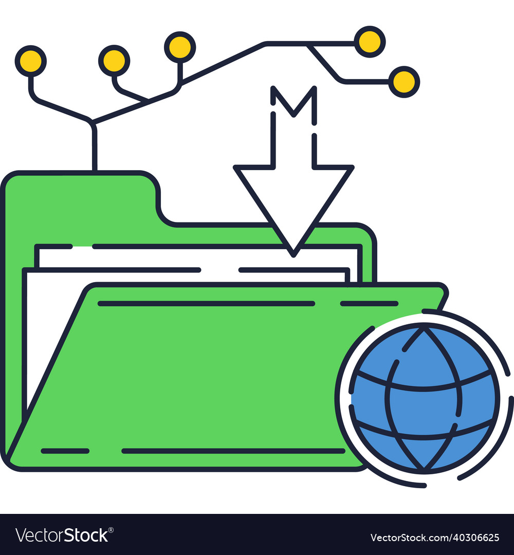 Distributed data base icon global network