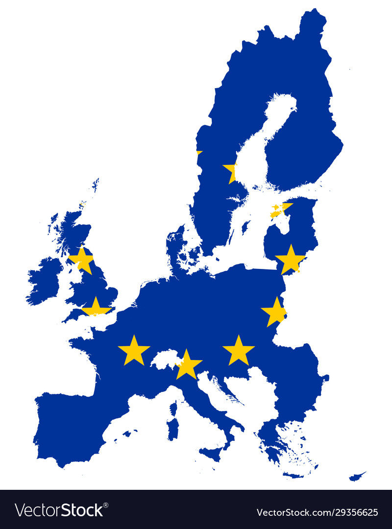 Flag in map eu