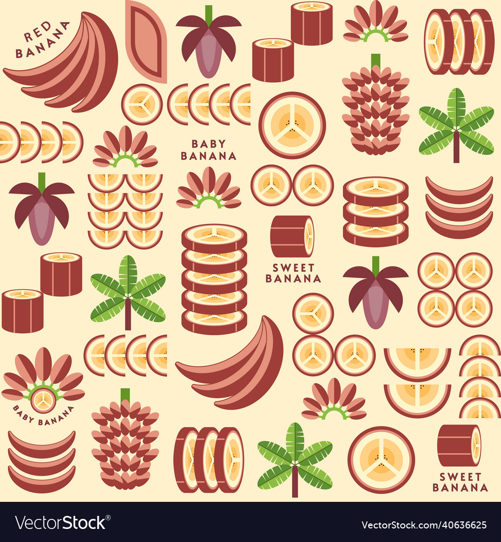 Geometric background with banana design elements